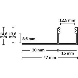 ISOLED LED Trockenbauprofil Abschluss 200cm