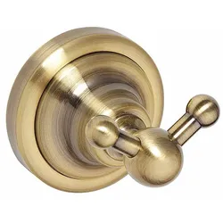 Brillantbad BETRO BRONZE Doppelkleiderhaken Messing Bronze 65x65x65 mm für Bad & Küche >> zum Bohren