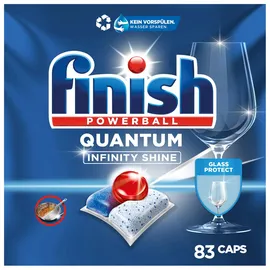 Finish Quantum Infinity Shine Spülmaschinentabs – Geschirrspültabs für Tiefenreinigung, Fettlösekraft und Glanz – Sparpack mit 83 Tabs