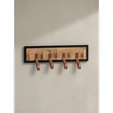 KADIMA DESIGN Wandgarderobe Mango Massivholz Braun