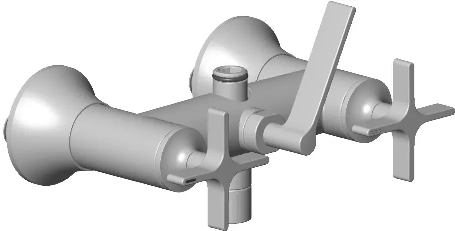 Dornbracht Anschluss für Wanne Wand Ersatzteile 04171002003 222 x 144 x 134 mm Dark Platinum gebürst 04171002003-99