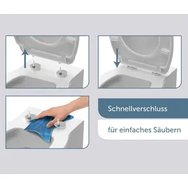 Schütte WC-Sitz FLOWER IN THE WIND, mit Absenkautomatik und Schnellverschluss