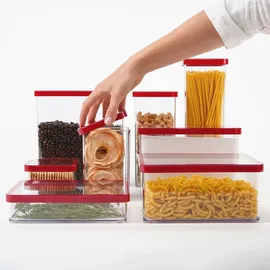 Rotho Frischhaltedose rechteckig transparent/rot 20,0 x 10,0 x 21,4 cm 3,2 l