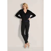 Madeleine Strickjacke Eleganter Cardigan mit V-Ausschnitt Schwarz 40