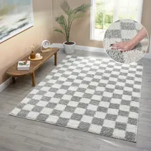 OTTO home Kiiki Hochflorteppich 60 x 90 cm Grau