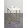 Haku-Möbel Beistelltisch Gold marmoroptik quadratisch, X-Form, 39x53x39 cm