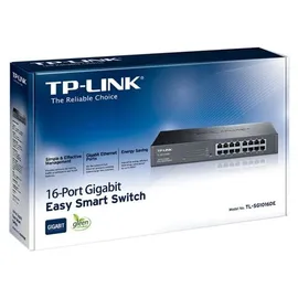 TP-Link TL-SG1016DE Managed L2 Gigabit Ethernet (10/100/1000), Vollduplex, Rack-Einbau - Schwarz