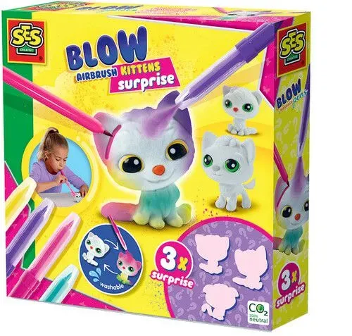 Blow airbrush pens - Kittens surprise - 3 Kätzchen zum Anmalen