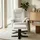 Idimex Relaxsessel Charly Kord 76 x 87 x 61 cm Weiß/Schwarz mit Hocker