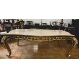 Casa Padrino Luxus Barock Esstisch Creme / Gold / Braun 225 cm - Barock Esszimmer Möbel