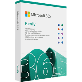 Microsoft 365 Family 6 Benutzer 12 Monate PKC DE Win Mac Android iOS