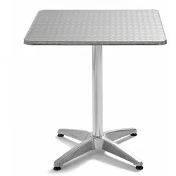 Oviala Business Bistro-Gartentischgarnitur neigbar 2-Sitzer Aluminium grau