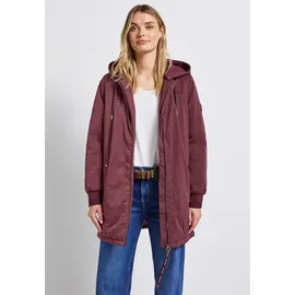 STREET ONE Langer Blouson mit Kapuze - Rot
