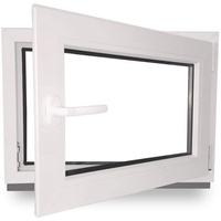 Kellerfenster - Kunststoff - Fenster - weiß - BxH: 95 x 95 cm - 950 x 950 mm - DIN Rechts - 3 fach Verglasung - 60 mm Profil