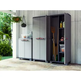 KETER Kunststoffschrank Stilo 68 x 173 x 39 cm Grau/Rot/Schwarz