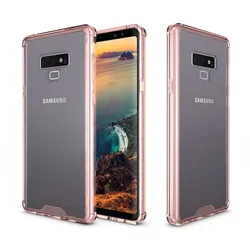 Handy Tasche für Samsung Galaxy Note 9 Case Schutz Hülle Cover Tranparent Pink