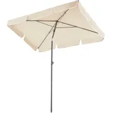 Tectake Sonnenschirm 200 x 125 cm beige