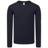FRUIT OF THE LOOM Iconic 150 Classic Langarmshirt deep navy L