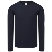 FRUIT OF THE LOOM Iconic 150 Classic Langarmshirt deep navy L