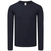 FRUIT OF THE LOOM Iconic 150 Classic Langarmshirt deep navy L