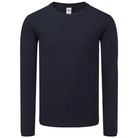 FRUIT OF THE LOOM Iconic 150 Classic Langarmshirt deep navy L