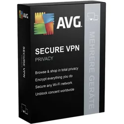 AVG Secure VPN 2025 | PC/Mac/Mobilgeräte | 10 Geräte / 1 Jahr