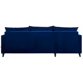 Home Affaire Ecksofa HOME AFFAIRE "Renesse L-Form", blau, B:234cm H:90cm T:160cm, Samtvelours 100% Polyester;Luxus-Microfaser ALTARA NUBUCK (100% Polyester), Sofas, Ecksofa, lose Kissen, Keder an Sitzkissen