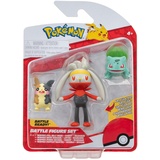 Pokémon PKW3055 Battle Figure Set-Morpeko, Bisasam, Kickerlo, M