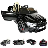 ES-Toys Kinder Elektroauto BMW M5 Drift Version Stoßdämpfer 12V7A Fernbedienung schwarz