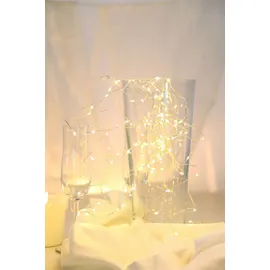 GLOBO LED Lichterkette 10 m Kupfer/Silber Metallic Warmweiß