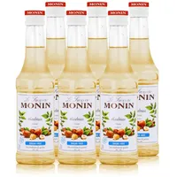 Monin Haselnuss Light Sirup 250 ml - Für Cocktail und Kaffee (6er Pack)