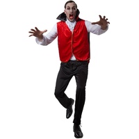dressforfun Vampir-Kostüm Herrenkostüm Vornehmer Vampir rot|schwarz L - L