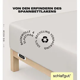 schlafgut Easy Jersey Elasthan Boxspring 140 x 200 - 160 x 220 cm sand light