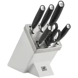 Zwilling All * Star Messerblockset mit KiS Technologie 7-tlg, Kochmesser Küchenmesser Weiß,