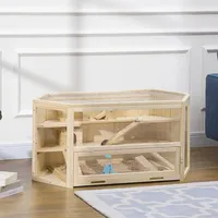 PawHut Kleintierkäfig 115 x 60 x 55 cm beige