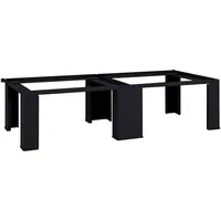 vidaXL Waschmaschinen-Podest 2 pcs Schwarz 127 x 54,5 x 32,5 cm Stahl