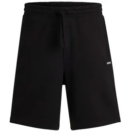 Hugo Regular Fit Sweatshorts aus reiner Baumwolle Modell 'DAYONO', Black, S