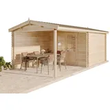 Alpholz Gartenhaus Ruben-28 Satteldach 576x284cm natur (L1.1.00069.0)