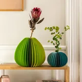 REMEMBER Papiervase 'Yuki' petrol