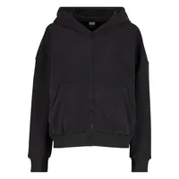 URBAN CLASSICS Jacquard Velvet Oversized Reißverschlusspullover Black L