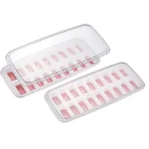 Westmark Luna, mit Deckel, 2er Set, 52292270 – 1 Set à 2 Eiswürfelbereiter für das Herstellen von 18 Stück(e) Form