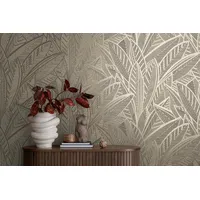 A.S. Création Vliestapete A.S. CRÉATION "French Affair Blätter-Tapete Mustertapete Floral Blattmuster", braun (metallic,schwarz), B:0,53m H:0,02m L:10,05m, Vlies, Tapeten, Vliestapete Blatt-Motiv für Schlafzimmer Küche Wohnzimmer Blätter Flur