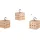 WONDERMAKE WONDERMAKE® Insektenhotel klein, Kubus aus Buche-Holz mit 3x 42 Nistplätzen, Bienenhotel hängend Nisthilfe für Wildbienen, braun schwarz