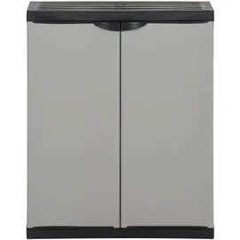 vidaXL Mülltonnenbox Grau und Schwarz 68x40x85 cm PP