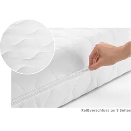 kingmatratzen Matratzenbezug KingBEZUG 120 x 200 cm weiß