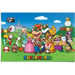 Poster REINDERS "Poster Super Mario", bunt (farbe bild(er): mehrfarbig), B:91,5cm H:61cm, Papier, Bilder