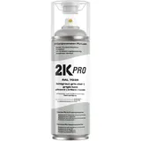 2K PRO 2K Spraydose 400ml - 2 Komponenten Sprühlack, Schnelltrocknender Spritzlack, UV-Beständig, Stoss- und Kratzfest | RAL7035 - Lichtgrau Glanz