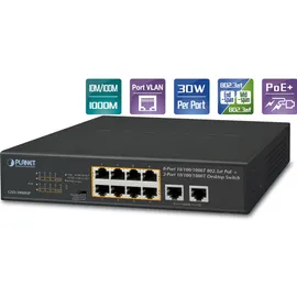 Planet GSD-1008HP - Switch - unmanaged - 10 x 10/100/1000 (8 PoE+)
