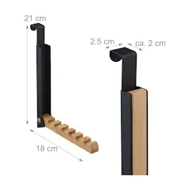 Relaxdays Türgarderobe klappbar 2x Schwarz