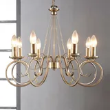 LINDBY Kronleuchter Marnia aus Metall Antik in Bronze / altmessing, für Wohnzimmer, Esszimmer, Von Lindby